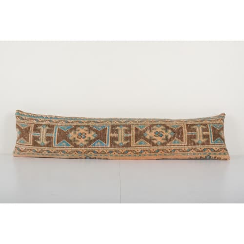 Bohemian Bedding Rug Pillow Cover, Long Turkish Lumbar Bed | Sham in Linens & Bedding by Vintage Pillows Store. Item composed of cotton