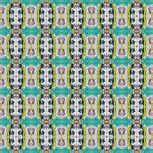 Afaaniti, Teal | Fabric in Linens & Bedding by Philomela Textiles & Wallpaper. Item made of fabric