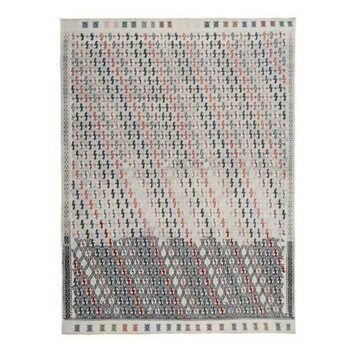 Handwoven Needlepoint Kids Kilim Rug, Wall Hanging Turkish | Area Rug in Rugs by Vintage Pillows Store. Item composed of wool and fiber