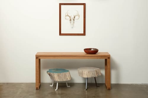 Modern Wood Console Table | Mason Table | Tables by Alabama Sawyer. Item composed of oak wood