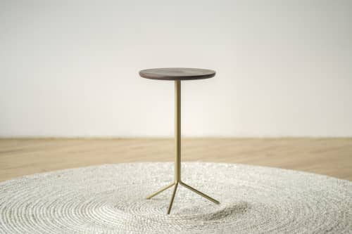 "Eaves" Drink Table | Cocktail Table in Tables by THE IRON ROOTS DESIGNS. Item made of oak wood