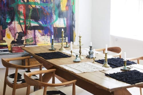 Ghost Ranch Placemat Set | Tableware by Modern Macramé by Emily Katz. Item composed of fabric & fiber