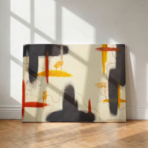 Silt | Warm Neutral Abstract Original Painting | Oil And Acrylic Painting in Paintings by Abby May