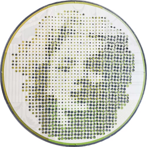 Dots Portrait #7 - Limited Edition 1/3 | Collage in Paintings by Paola Bazz. Item made of paper works with contemporary & eclectic & maximalism style