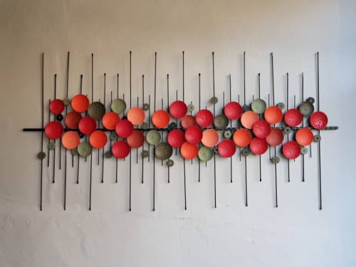 Poppy Field | Wall Sculpture in Wall Hangings by Sarmal Design. Item composed of steel in mid century modern or contemporary style
