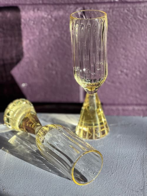 Flute | Glass in Drinkware by LE Glassworks. Item made of glass