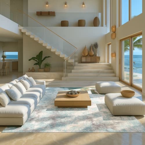 Discover the Acqua rug, made from high-quality viscose | 6x8 | Area Rug in Rugs by KAYMANTA | Luxury Rug Makers