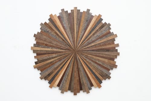 Starburst Reclaimed Wood Wall Art | Wall Sculpture in Wall Hangings by Craig Forget. Item composed of wood compatible with mid century modern and contemporary style