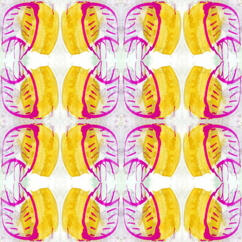 Lesson No. 2, Mustard | Fabric in Linens & Bedding by Philomela Textiles & Wallpaper. Item composed of cotton