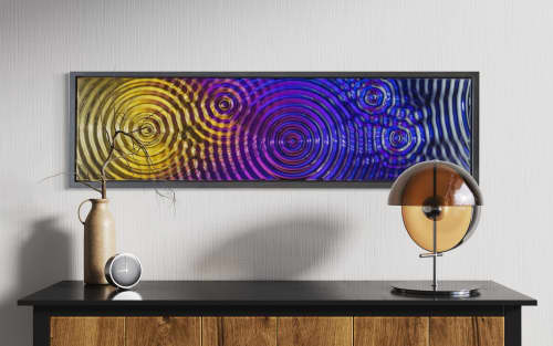 Interference 5 Drops Multicolor Mural | Decorative Objects by PlusObject