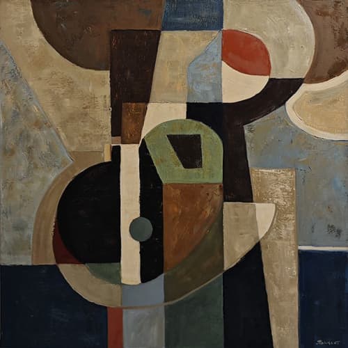 Presence silencieuse - peinture geometrique | Oil And Acrylic Painting in Paintings by Sophie DUMONT.. Item in contemporary or modern style