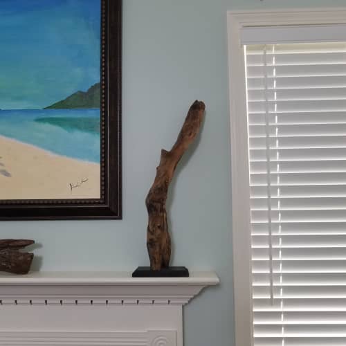 Driftwood Sculpture "Lean On Me" | Sculptures by Sculptured By Nature  By John Walker. Item made of wood works with minimalism style