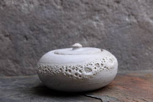 Lidded jar | Vessels & Containers by Laima Ceramics. Item made of stoneware