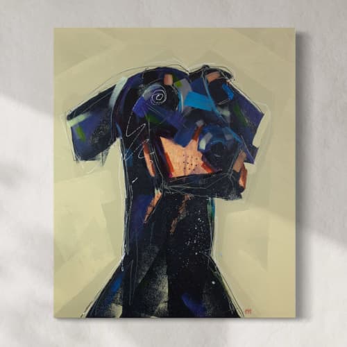 Doberman | Oil And Acrylic Painting in Paintings by Sorelle Gallery
