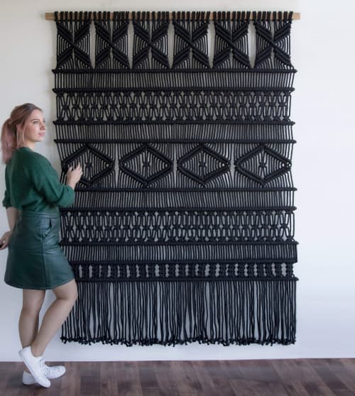 Extra Large Fiber Artwork - ROSA | Macrame Wall Hanging in Wall Hangings by Rianne Aarts / Teddy and Wool Studio
