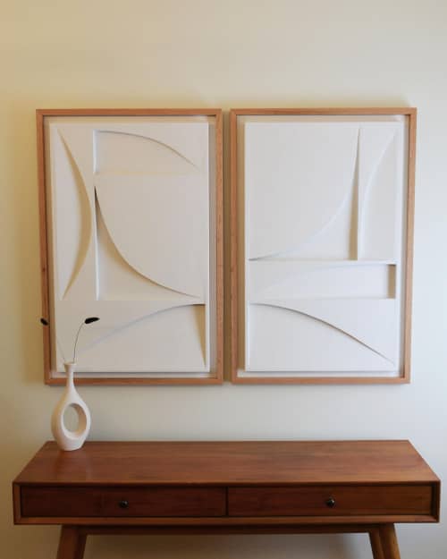 No. 13 Set of Two Plaster Wall Reliefs | Wall Sculpture in Wall Hangings by Joseph Aurelius