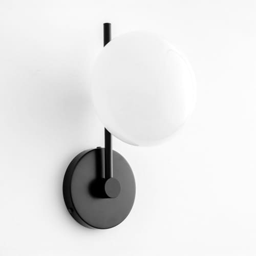 Natural Wood Light - Scandinavian Sconce - Model No. 7959 | Sconces by Peared Creation. Item made of wood with brass