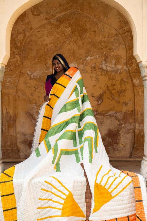 Tiger Quilt (Reverse) | Linens & Bedding by CQC LA. Item made of cotton