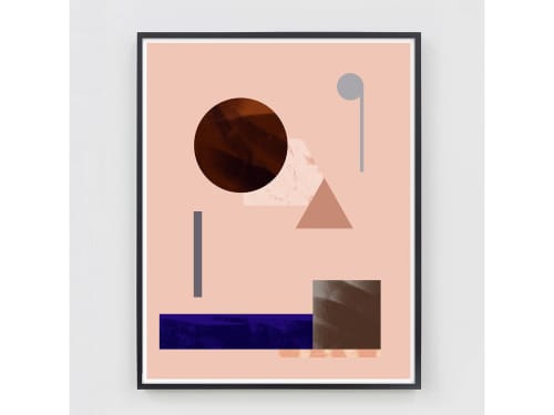 Abstract Minimal Geometric Print, Minimalist Geometric Wall | Prints by Capricorn Press. Item made of paper works with boho & minimalism style