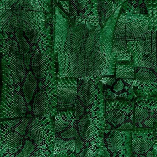 Serpentine, Emerald | Fabric in Linens & Bedding by Philomela Textiles & Wallpaper. Item made of linen