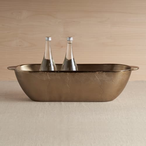 Antique Brass Trough | Bar Accessory in Drinkware by The Collective