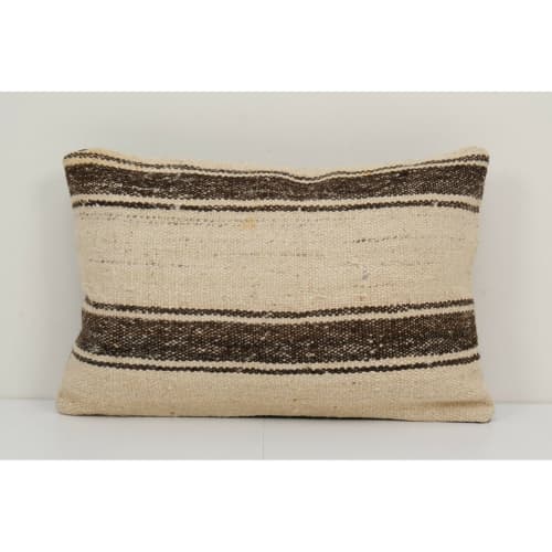 Pillow Cases Made from Vintage Anatolian Wool Covers Striped | Sham in Linens & Bedding by Vintage Pillows Store. Item composed of cotton & fiber