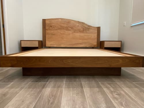 Custom Platform Bed | Beds & Accessories by Marco Bogazzi. Item composed of wood