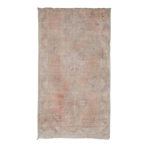 Hand Made Mini Rug Front of Kitchen Sink Rug Bath Mat Distre | Area Rug in Rugs by Vintage Pillows Store. Item composed of cotton & fiber