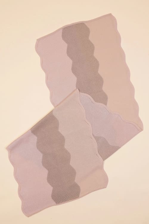 Wavy Table Runner | Linens & Bedding by BOI. Item composed of cotton compatible with contemporary style