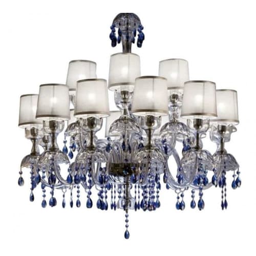 Alan Mizrahi IQ2098 Blue Swarovski | Chandeliers by Alan Mizrahi Lighting Design