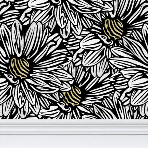 Daisies - Wallpaper Large Print | Wall Treatments by Sean Martorana. Item made of paper