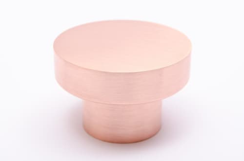 Dot 50 Brushed Copper Knob | Hardware by Windborne Studios. Item composed of copper
