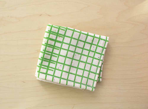 Break The Grid // Bike Lane Green | Napkin in Linens & Bedding by Urbs Studio. Item made of cotton