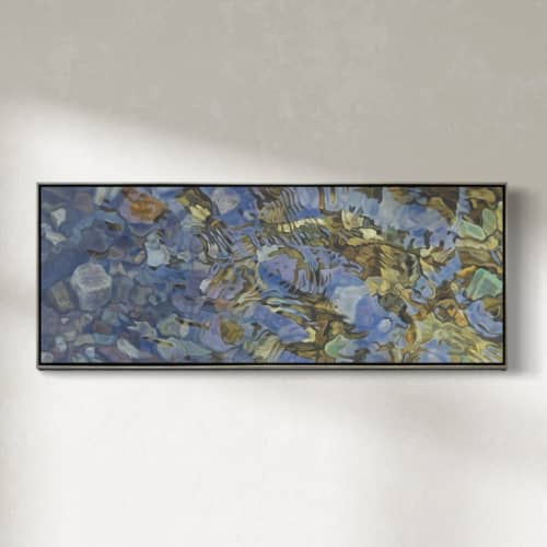 Boulder Brook | Oil And Acrylic Painting in Paintings by Sorelle Gallery. Item composed of canvas