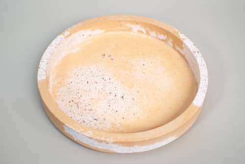 Deep Marbled Tray - Upcycled Wood Dust | Decorative Tray in Decorative Objects by Tropico Studio. Item composed of synthetic