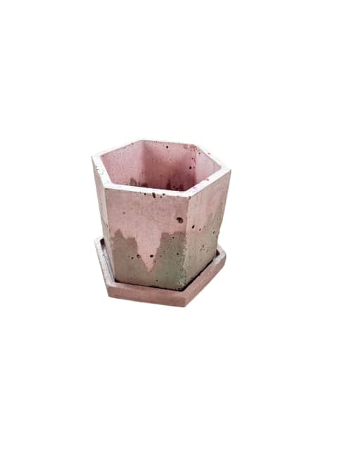 Blush Sand Hex Set | Planter in Vases & Vessels by RAW & UNIQ