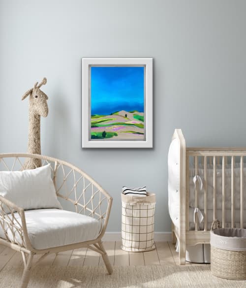 Neon Dunes (Vertical) | Prints by Neon Dunes by Lily Keller. Item made of canvas & paper