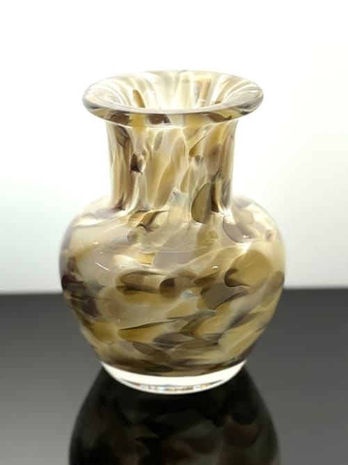 Vintage Crown Small Vase | Vases & Vessels by Tucker Glass and Design`