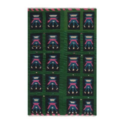 Vintage Organic Wool Turkish Tulu Rug 3'8'' X 5'5'' | Area Rug in Rugs by Vintage Pillows Store