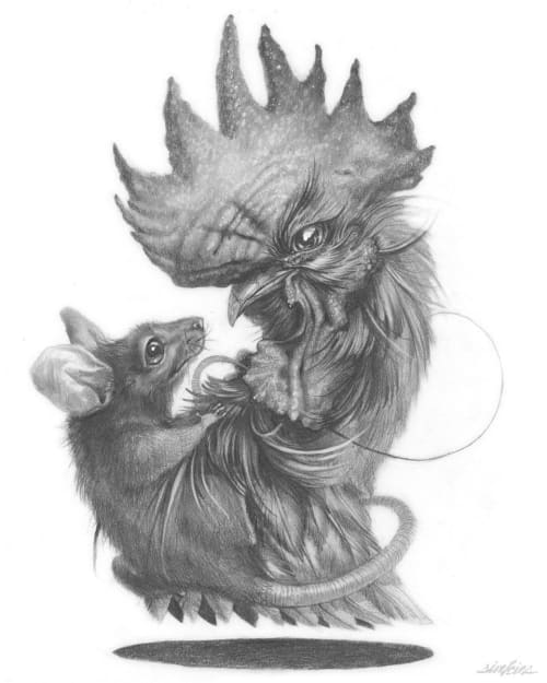 "Rooster & Rat" | Prints by Greg "CRAOLA" Simkins. Item composed of paper