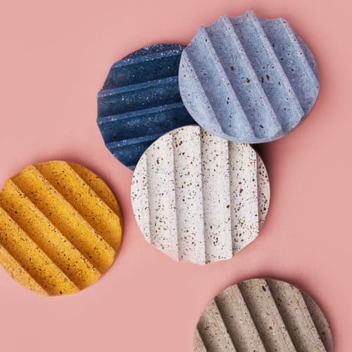 Mini Soap Dishes | Holder in Tableware by Pretti.Cool. Item made of concrete with glass