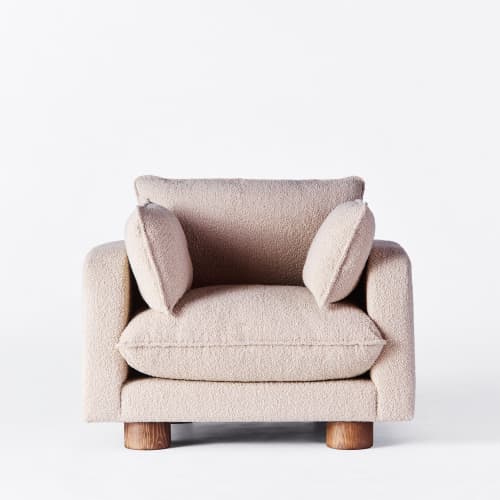 Miles Armchair Boucle Beige | Work by District Loom