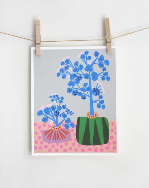 Duet 2 Print | Prints by Leah Duncan. Item composed of paper in mid century modern or contemporary style