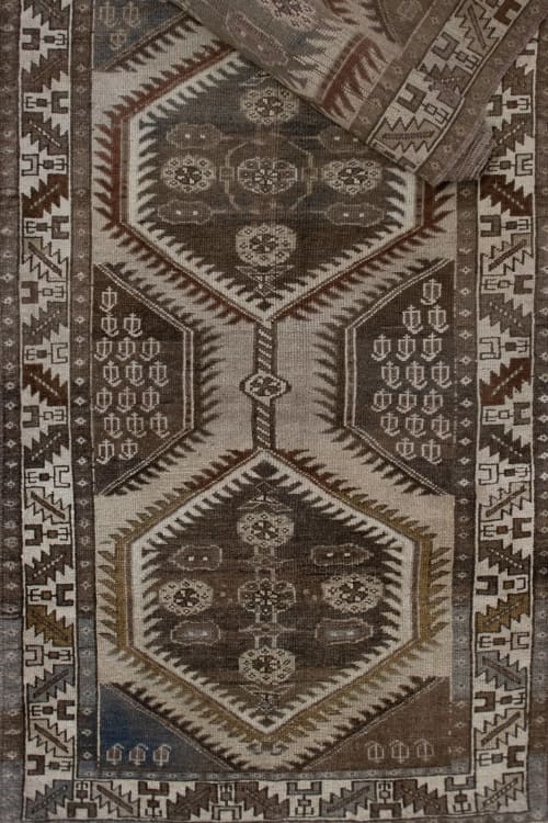 Amjad | 3'6 x 14'8 | Runner Rug in Rugs by Minimal Chaos Vintage Rugs. Item composed of fabric