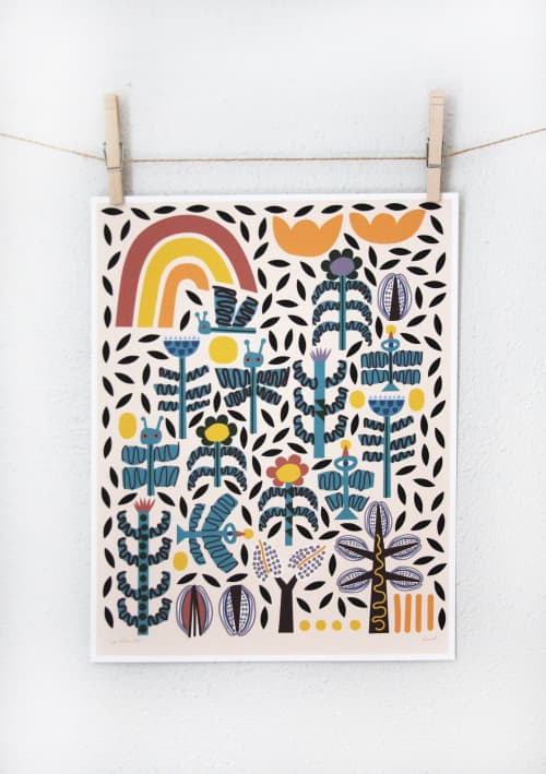 Pollinate Print | Prints by Leah Duncan. Item composed of paper in mid century modern or contemporary style