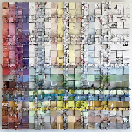 Infoxicated Identity #2 | Collage in Paintings by Paola Bazz. Item made of paper compatible with contemporary and eclectic & maximalism style
