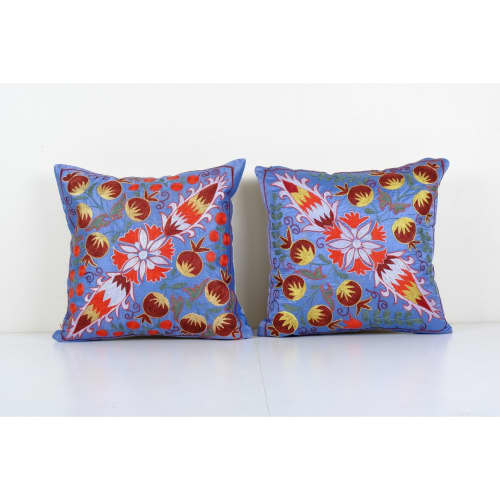 Suzani Ethnic Silk Pillow Case Fashioned from a Mid-20th Cen | Cushion in Pillows by Vintage Pillows Store