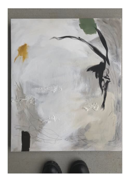 New Growth | Oil And Acrylic Painting in Paintings by Lizzie DiSilvestro | Private Residence in Bixby. Item made of canvas & synthetic compatible with art deco style