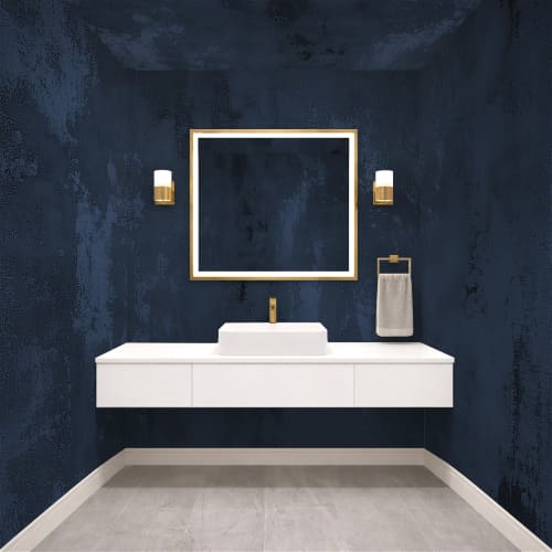 Navy Plaster — Luxe Textures Luxury Wallpaper Mural | Wall Treatments by ELLE WALLS