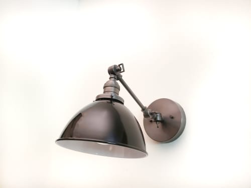 Adjustable Wall Light - Kitchen Shelves - Industrial Sconce | Sconces by Retro Steam Works. Item composed of metal compatible with industrial style